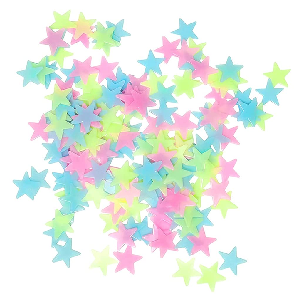 Lot De 100 Autocollants Muraux Fluorescents Phosphorescents Détoile Chambre