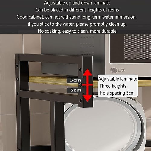 Support à micro-ondes robuste avec étagère de rangement pour plan de travail - 3