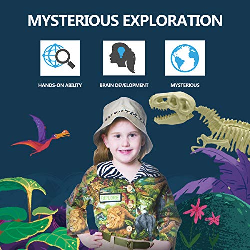 Gyxl Dinosaur Toy Dig Kit, Diy Dinosaur Puzzle Fossil Toys, Kids Science Education Dinosaur Assembly Kit, Best Boys And Girls Stem Dinosaur Toys Gift. (T-Rex) #TOP1