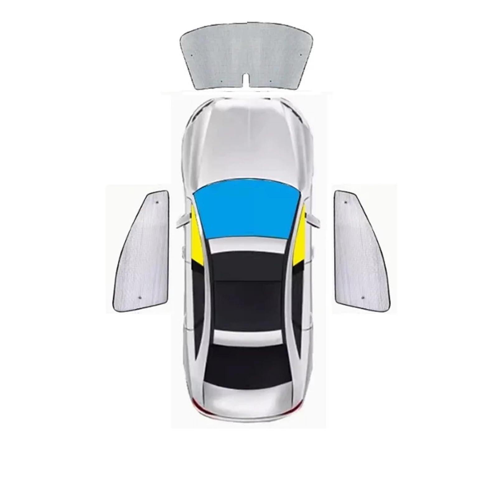 Kfz Outdoor Abdeckplane Für Citroen Für Xsara Für Picasso 2004 2005 2006 2007 Auto Windschutzscheibe Sonnenschirm Wärmedämmung Auto Zubehör Autoscheiben Sonnenschutz(Front 3 Pieces)