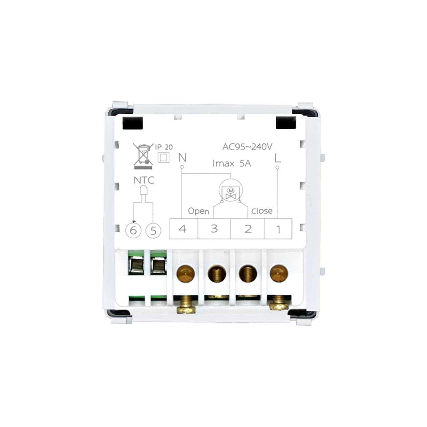 Luxus-Time Wippschalter Lichtschalter Steckdosen mit Aluminium Rahmen Unterputzdose UP Schuko Wipp Wandschalter Einbau Kippschalter Gold (Modul: WLAN Raumthermostat HTWI)