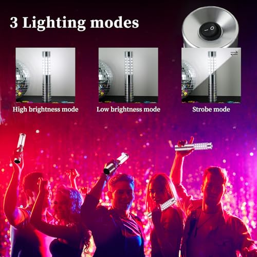 image for TTLYUGN 6 Pieces LED Strobe Baton Light Rechargeable Bottle Service Sp