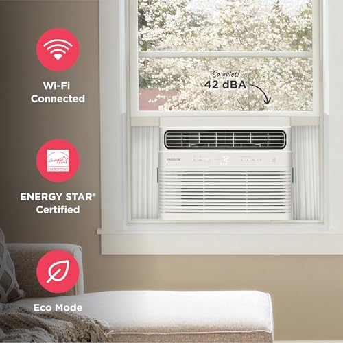 Frigidaire 10,000 BTU Smart Inverter Window Air Conditioner with Wi-Fi and Energy Star Certification, Cools Up to 450 Sq. Ft., Ultra Quiet Operation, White - image 5