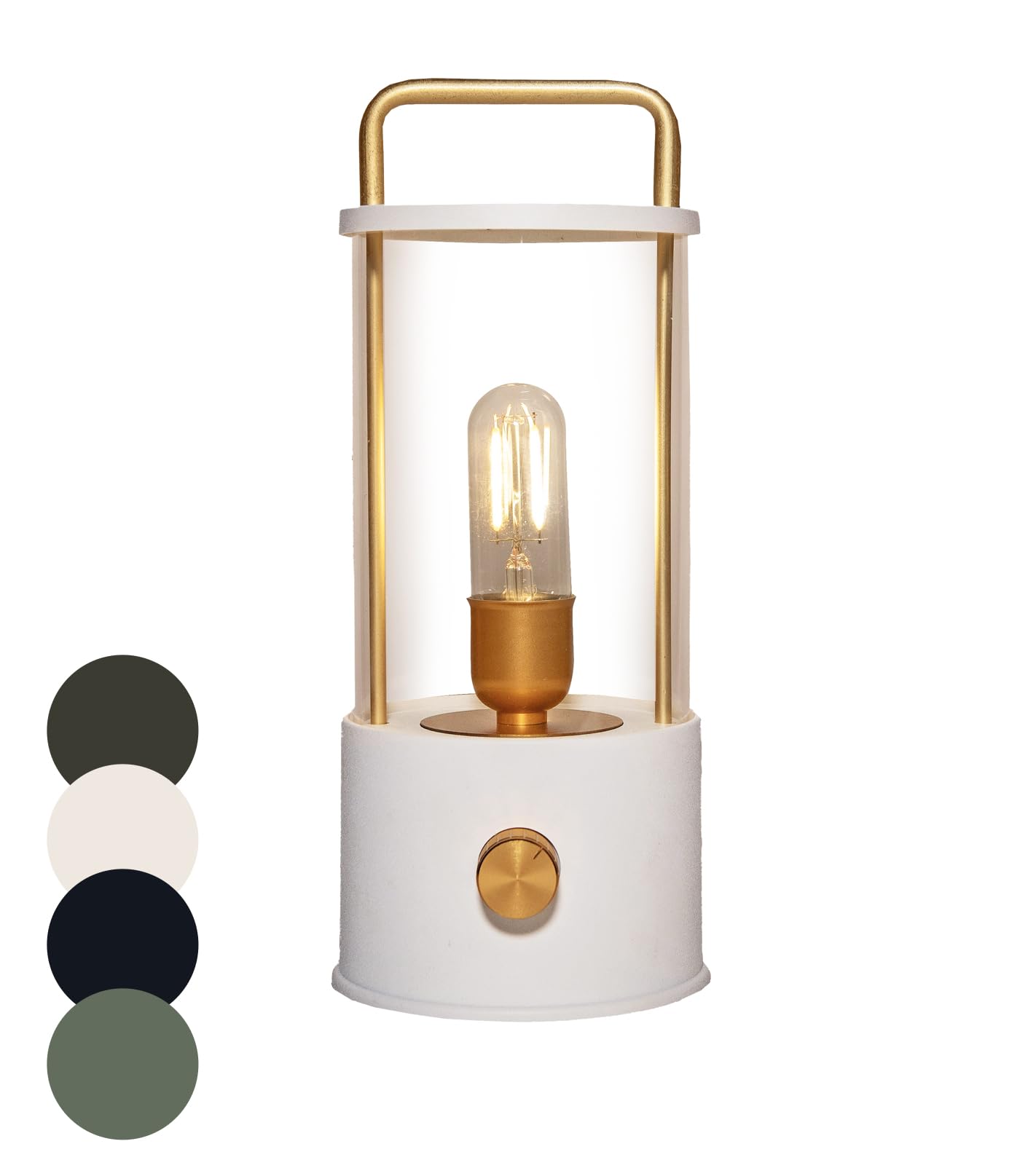 Coen Bakker Lampada da tavolo a LED dimmerabile, IP44, con USB, luce bianca calda, per interni ed esterni, 15 x 11 cm, colore: Bianco