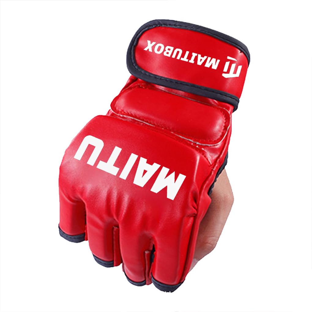 Guantoni da boxe professionali con cuscinetto imbottito spesso, | da rompere, ottimi per muay thai, karate e kickboxing. Guantoni da boxe a mezze dita.