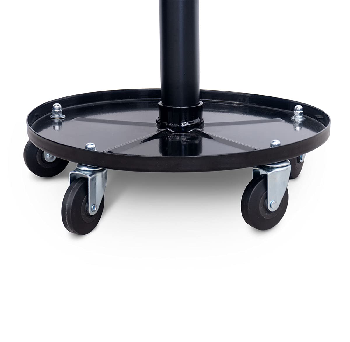 Weber Werkstatthocker, höhenverstellbar, gepolstert, 360° drehbar, Schwarz, Kunstleder, Industrial, Hocker