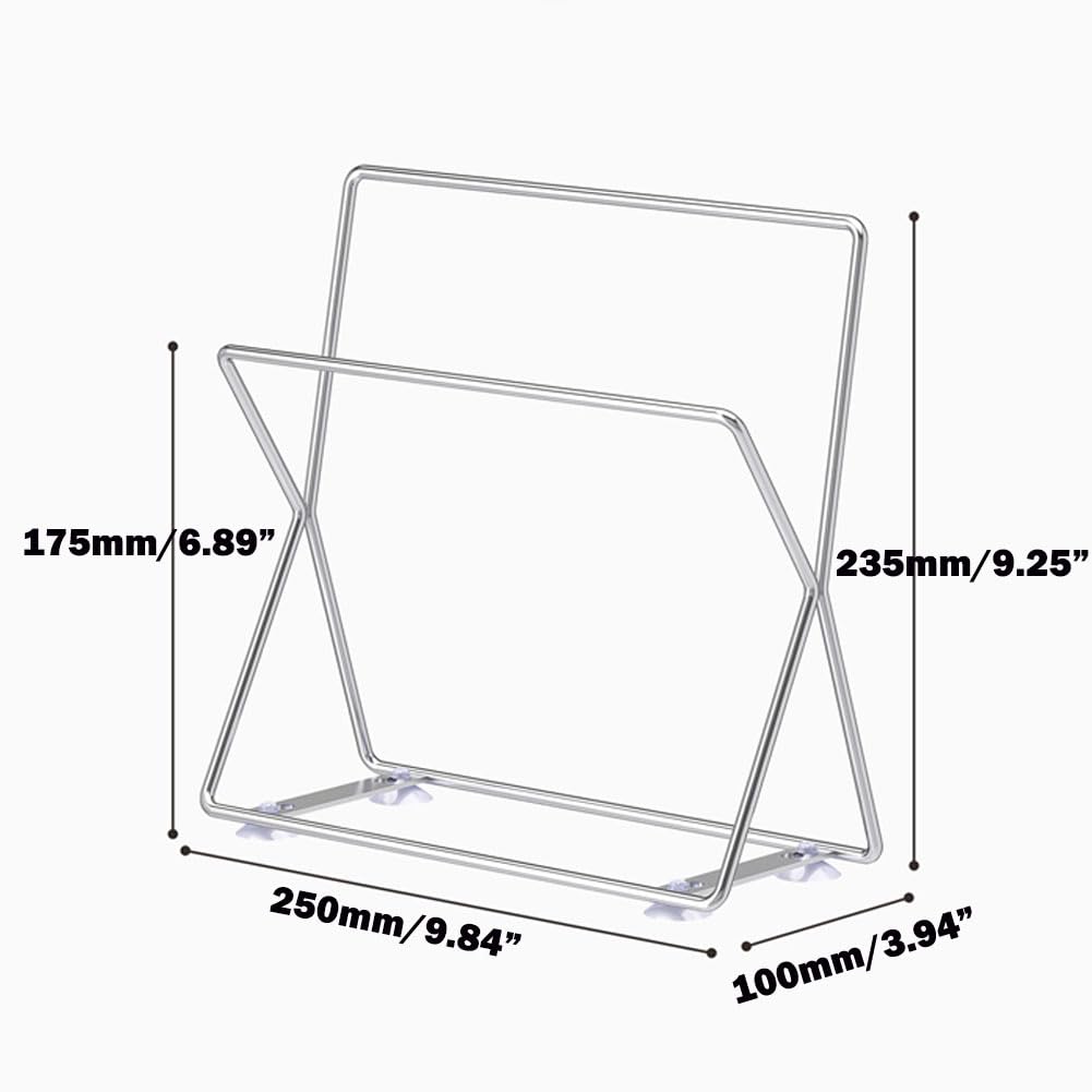 SUS304 - Carril de acero inoxidable para cocina, soporte para toallas de cocina, soporte para paños de cocina suecos, colgador de trapo, soporte para toallas de platos para todo tipo de fregaderos y 2