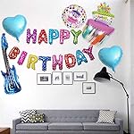Inflatable Rock Star Toy Set, 7 Pack Inflatable Boom Box Mobile Phone Guitar Bass Party Props for 80's 90's Party Decorations, Rock and Roll Party Favors Supplies, Christmas Birthday Party Gifts. - Image 4