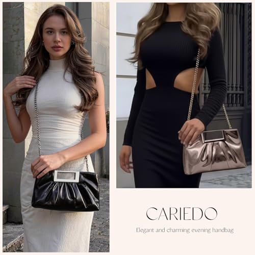 Image of CARIEDO Evening Clutch Bag Bright Color PU Leather Formal Handbag Suitable for Wedding Prom Black Tie Events