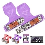 Weight Lifting Wrist Straps for Women, Adjustable Neoprene Padded Hand Grips Pro for Weightlifting, Double Layer Leather Gym Accessories Workout Straps for Deadlift, Crossfit & Pull up (Pair)
