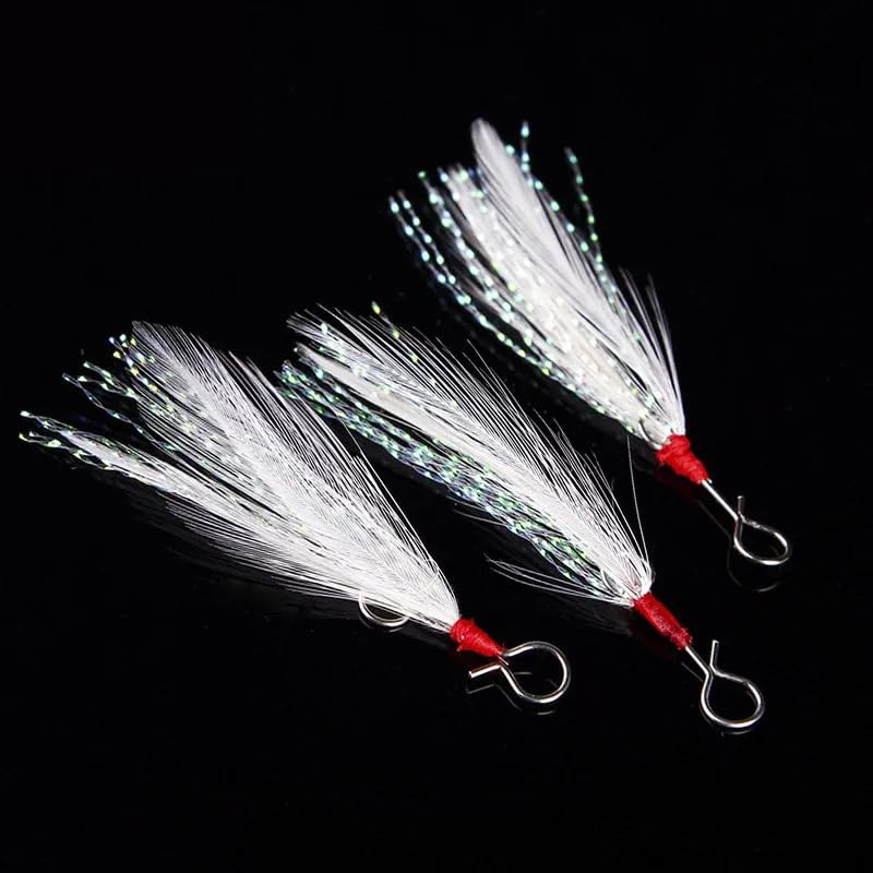 20 piezas colgantes señuelo cuchara 49mm con pluma miniatura 6