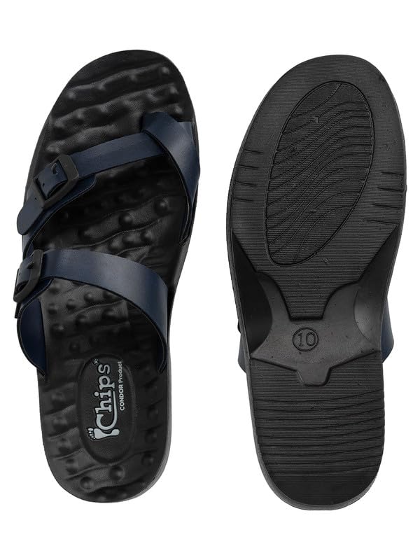 Image of Chips Men's BROWN Lightweight Slip-on Sandal Casual (3346)