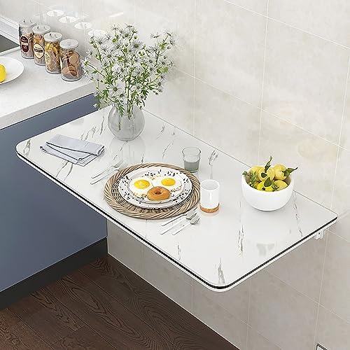 Table pliante murale robuste en bois laqué résistant avec support pliable - 2