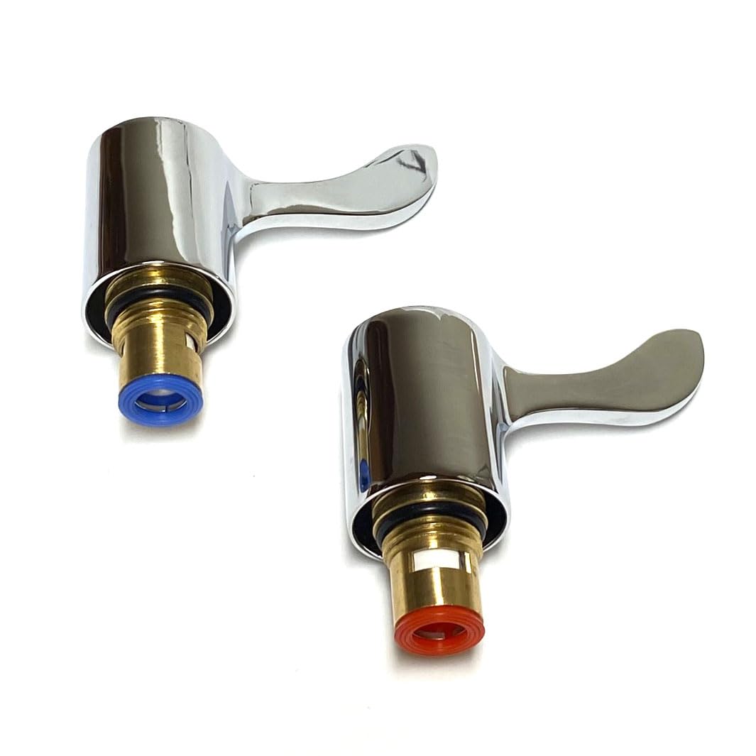 Compatible VS01-C24 Cartridge Pair and Chrome 24 Spline Handle Reviver Set for Bristan 3" Lever Range Kitchen Basin Mixer BLH251