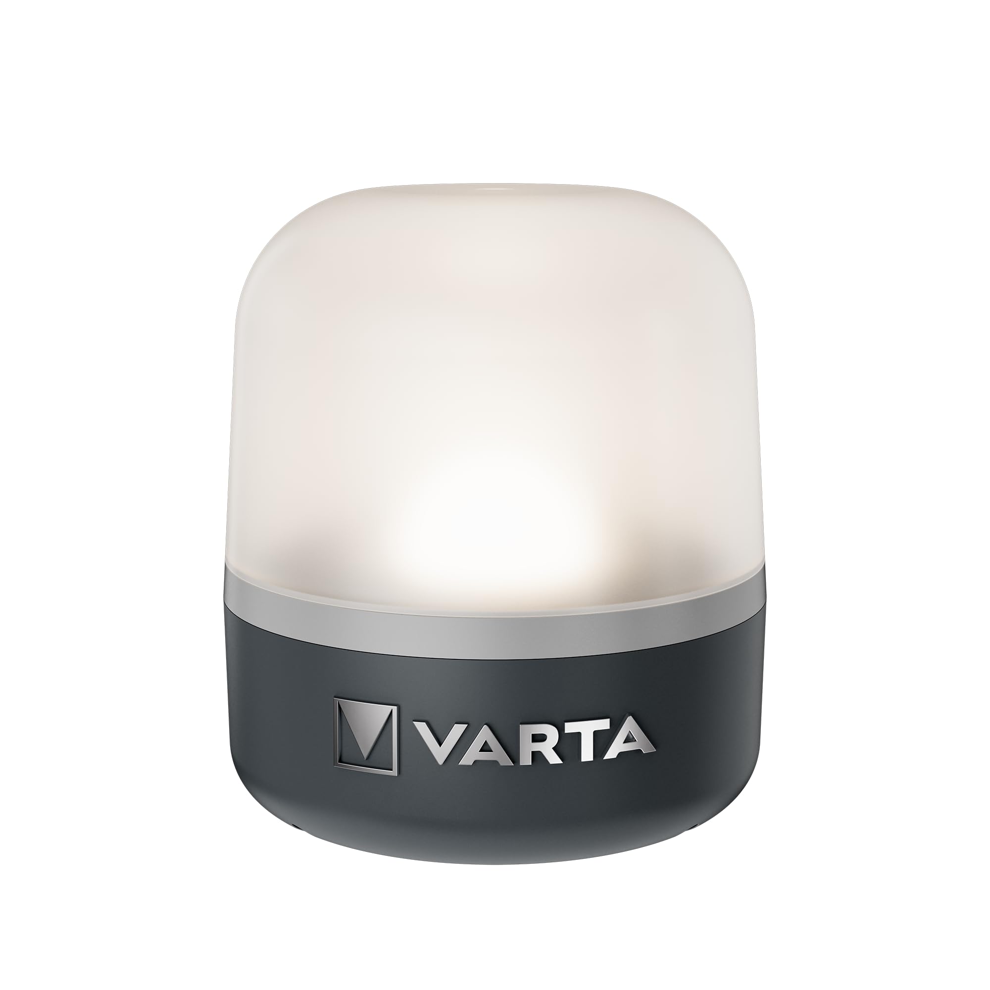 VARTA Campinglampe, Dynamo Camping Laterne L10RH, Handkurbel Lampe, 2 Lademöglichkeiten: per Kurbel oder über USB Typ C, Spritzwassergeschützt (IP54) und stoßfest, für Angeln, Outdoor, Stromausfall