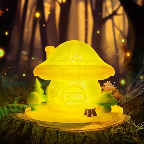 Image of IEMAI Clear PLA Filament 1.75mm Yellow 1kg, Glossy Transparent Finish 3D Printer Filament Up to 600mm /s High Speed Printing for Lampshades, Home Decor & Creative DIY