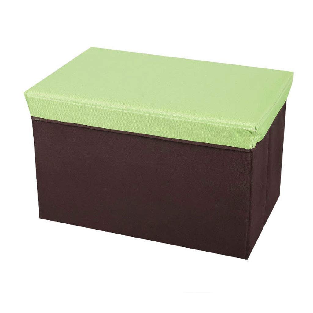 Pouf chaises ottomanes pliantes tabouret de rangement vert salon