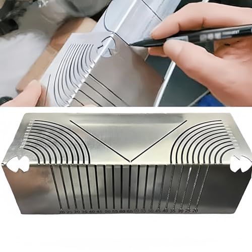 Wzenclave Angle & Arc Marking Tool Angle & Arc Marking Tool 2024 Adjustable Linear Arc Dual-Purpose Scriber, Parallel Line Drawing Tool for Metalworking, Engineering, Construction (1PC)