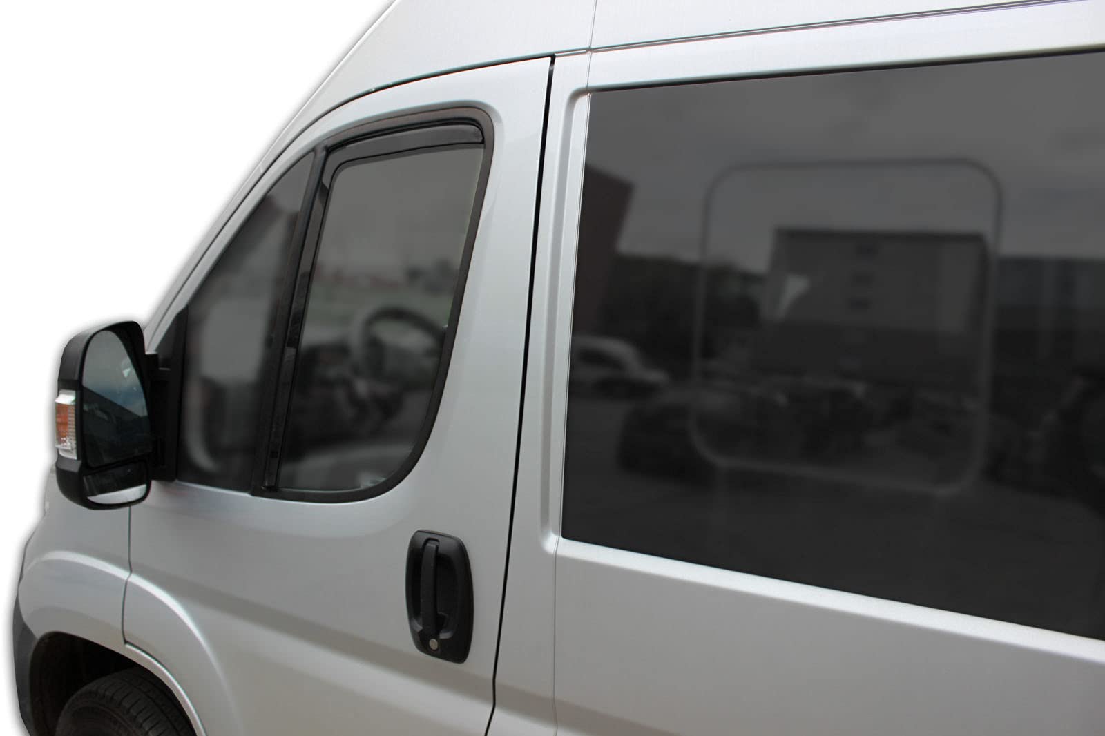 J&J AUTOMOTIVE GP Windabweiser für FIAT Ducato ab 2006 2tlg Getönt Schwarz