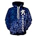 Produktbild Cronell Story Unisex Spring Langarm Hoodie 3D Digital International Peugeot Logo Print Sweatshirt Lässiges Sweatshirt (1,2XL)