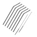 BonBon 6 Bent 10.5" Stainless Steel Straws Extra LONG fits 30 oz & 20 oz Yeti &Rtic Tumbler Rambler Cups - BonBon Drinking Straw