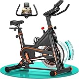 DMASUN エアロバイク 家庭用 静音スピンバイク フィットネスバイク 静音 マグネット式 無段階調整 サドル・ハンドル調節可能 本格的トレーニング エクササイズマシン