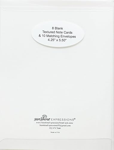 Miniatura 4 de Orchid - Tarjetas fotográficas de lino pesado, 8 con 10 sobres a juego, juego en caja (4.25 x 5.50 pulgadas) en blanco en el interior, fabricado en