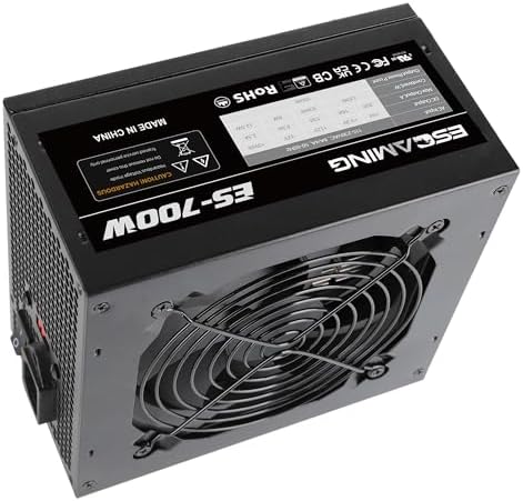 700W ATX Power Supply Non Modular PSU with 4+4 Pin Connectors Auto-Thermally Controlled 120mm Fan, 115/220V Switch — 사진 3