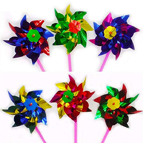 10Pcs Small Colorful Plastic Pinwheel Party Favors Wind Spinner Outdoor Yard Garden Decoration Lawn Kids Toy #TOP1