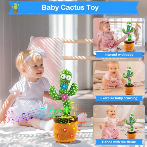 image for Ayeboovi Dancing Talking Cactus Baby Toy, Mimicking Recording Cactus T