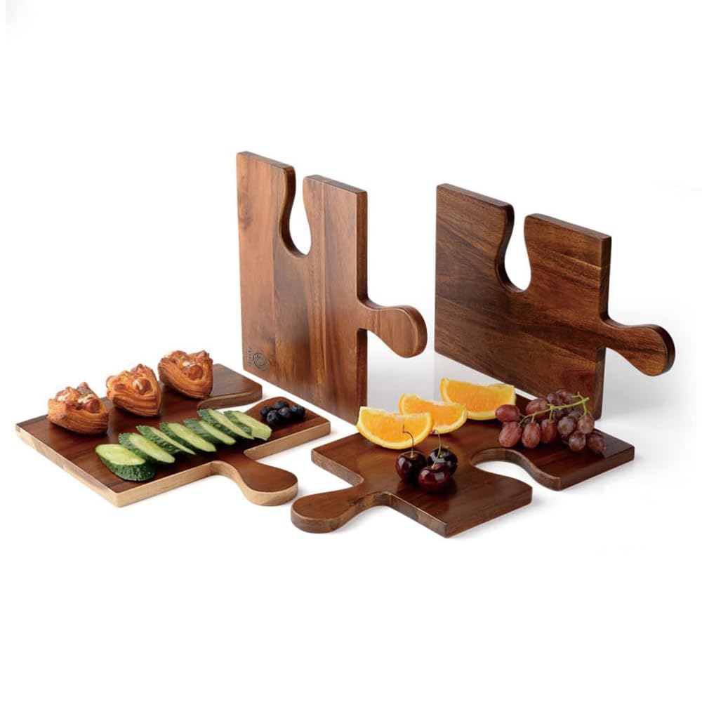Dryfish Home Wooden Cheese Board - Jigsaw Cut, 50.04 cm x 39.88 cm - Image 2
