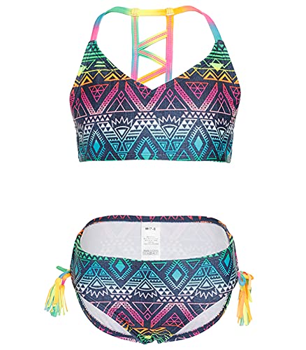 iDrawl Grün Bikini Set Mädchen Tankini Hell Farbe Badeanzug Sommer...