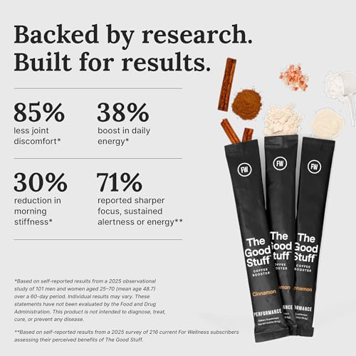 Image of The Good Stuff | Cinnamon Coffee Booster | Healthy Coffee Creamer for Focus & Energy | Keto, Non-Dairy Creamer Powder with MCT Oil, Collagen & L-Theanine | 14 Servings