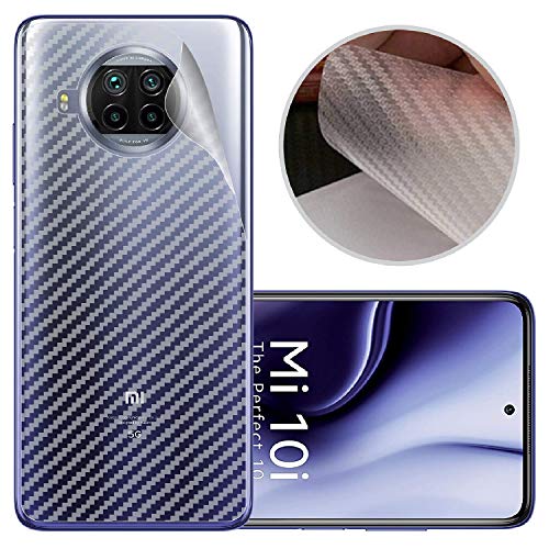 Image of Compatible with Redmi 10I Back Screen Protective Film Carbon Fiber Skin Transparent Screen Guard Sticker