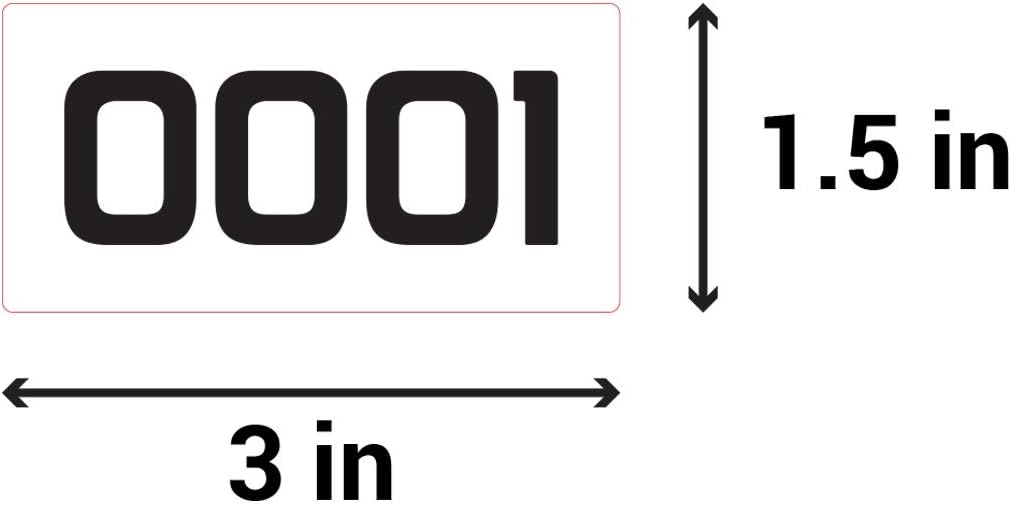 Consecutively Numbered Stickers [0001-1000] - 1.5" x 3" Consecutive Numbers Inventory Storage Labeling Number Labels Prenumbered Sequential Number Stickers, White - 1 Pack of 1000