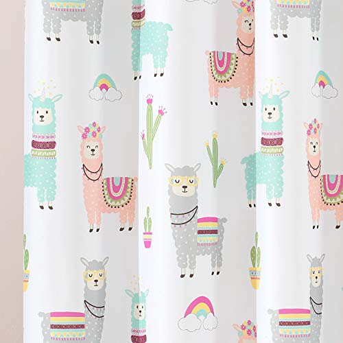 Pb&J Make A Wish Southwest Llama Cactus White & Blush Shower Curtain #TOP7