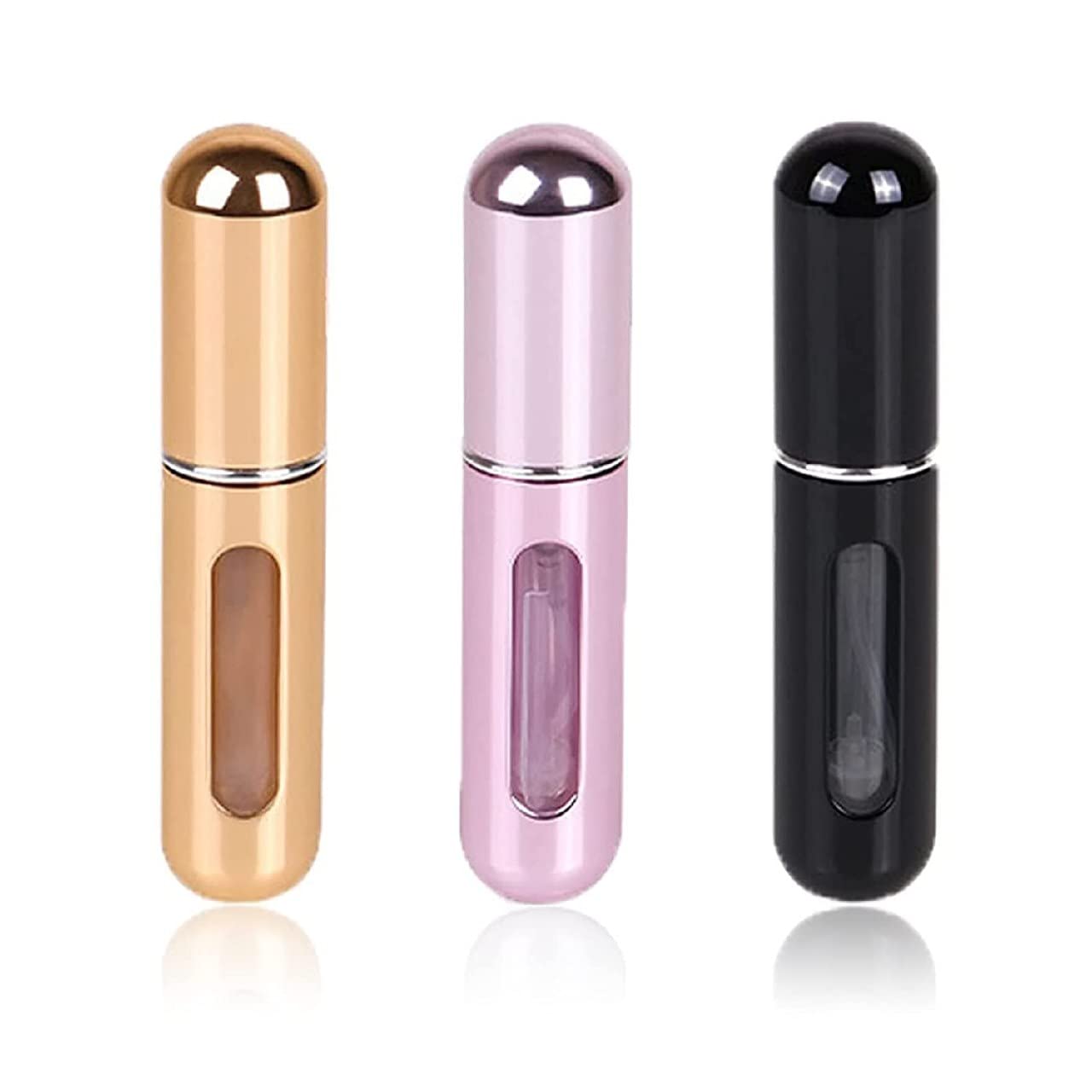 Travel Mini Perfume Refillable Atomizer Container, Portable Perfume Spray Bottle, Travel Perfume Scent Pump Case Fragrance Empty Spray Bottle for Traveling and Outgoing (PACK OF 1 MULTI COLOURS )