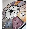 88Cm New Contemporary Wall Clock - Metal Clock - Extra Large Vibrant Colours And Retro Style Design Roman Numerals Wall Art Silent Clock - View #8