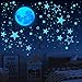 Glow in The Dark Stars for Ceiling, 1049PCS Wall Stickers Inculding Moon and Stars Decor, Glow in The Dark Wall Decals for Kids Room