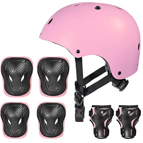 Nomady Kids - Casco Infantil con Protecciones - Niños 2 a 10 años (Small, Rosa)