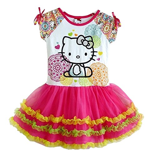 SOPO Hello Kitty Little Toddler Dress Baby Girls Tutu Dress 4T Pink