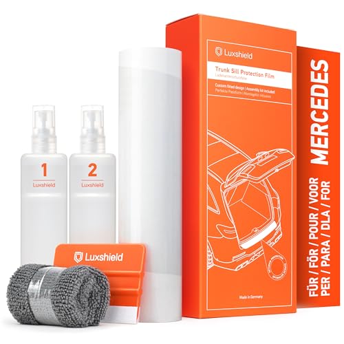 Luxshield Film Protection Seuil de Coffre Voiture pour Mercedes Benz Classe C Break S204 I 2007-2014 Pare Choc Arriere - Transparent