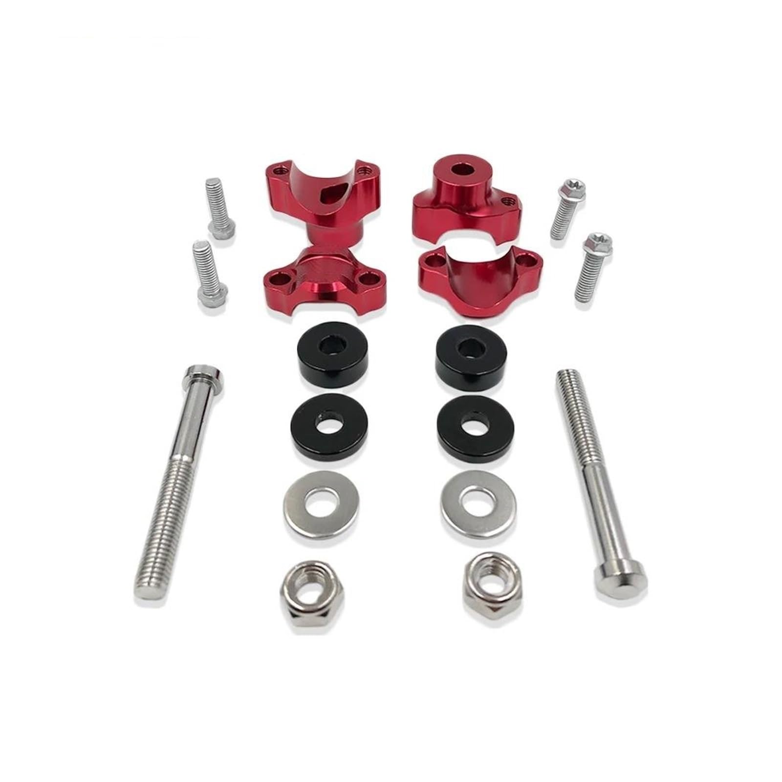 Elevadora Manillar Accesorios Universales para Motocicleta M10 Abrazadera Manillar Aleación Aluminio CNC Elevador Ajustable 1 1/8 "28 Mm para Suzuki Etc.(M10-Black)