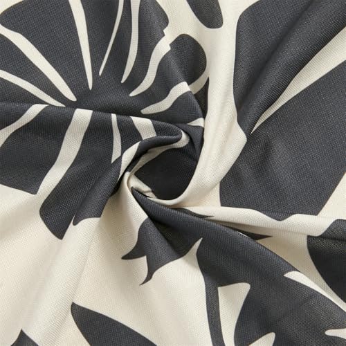 Roomtalks A BLACK MATISSE 72 Vintage Floral Faux Linen Shower Curtain For Bathroom Decor - 210Gsm Heavy Duty Modern Farmhouse Country Rustic Matisse Plants Botanical Shower Curtain Set thumb #5