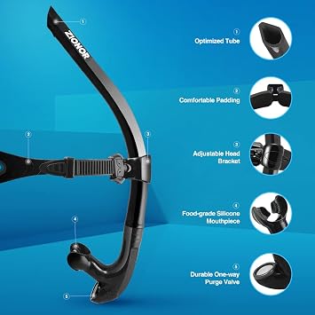 ZIONOR T1 Swim Snorkel for Lap Swimming Adult