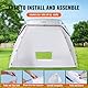 VEVOR Farbkabine DIY Sprühmalerei Sprühfarbe Schutzzelt Weiß 228 x 158 x 158 cm, 210D Oxford-Gewebe 210D Oxford-Gewebe Tragbare Sprühfarbe Farbstand DIY Hobby Malstation mit Lüftungsöffnungen