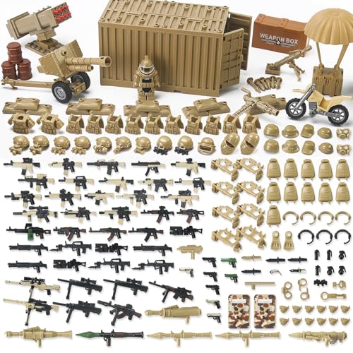 Feleph Military Weapons Pack with Shipping Cargo Container Army Helmet