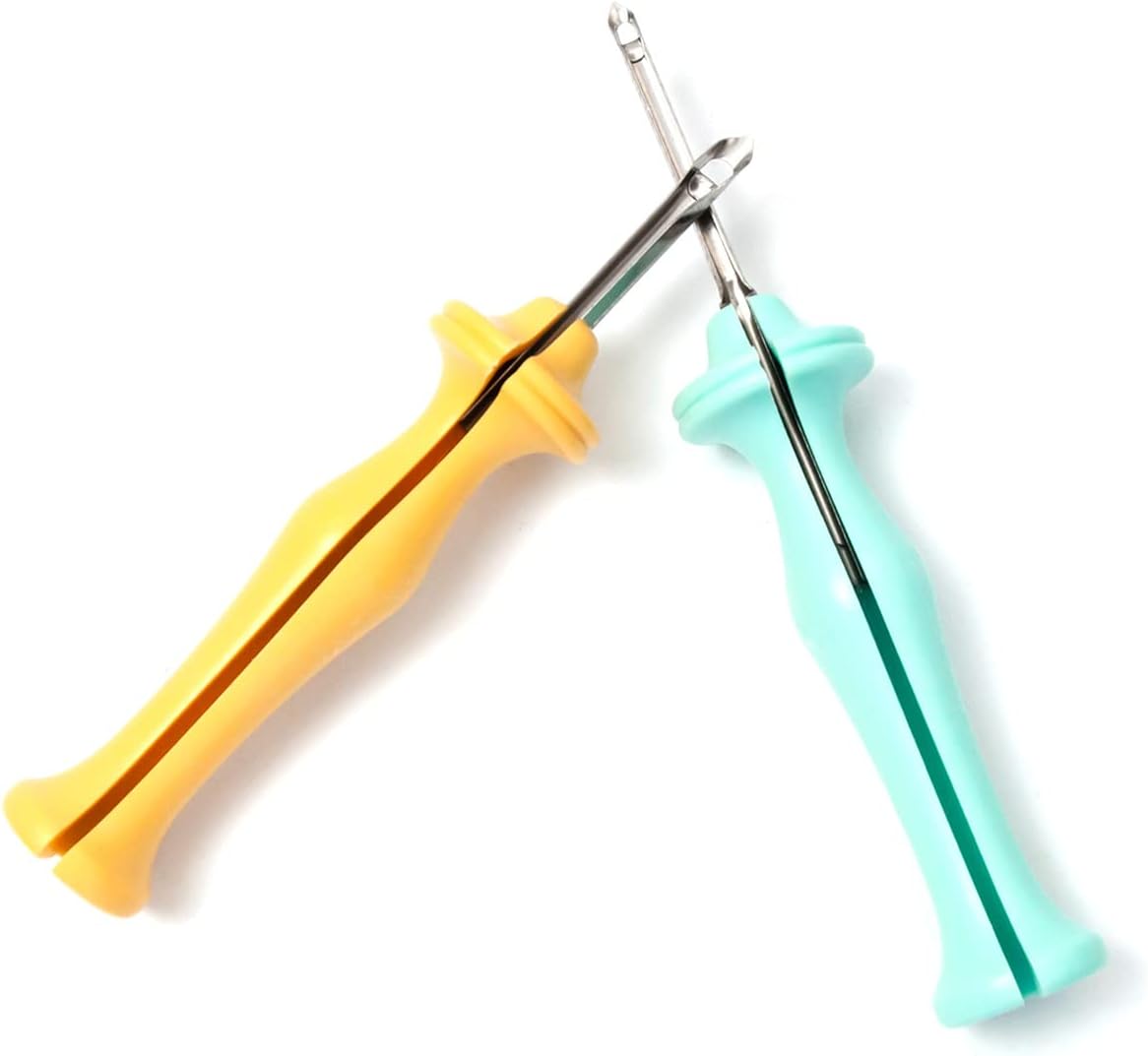 Needle for Craft Stitching Applique Embellishment Embroidery Pens with Wooden Handle Yarn for Beginners Adults Women Men