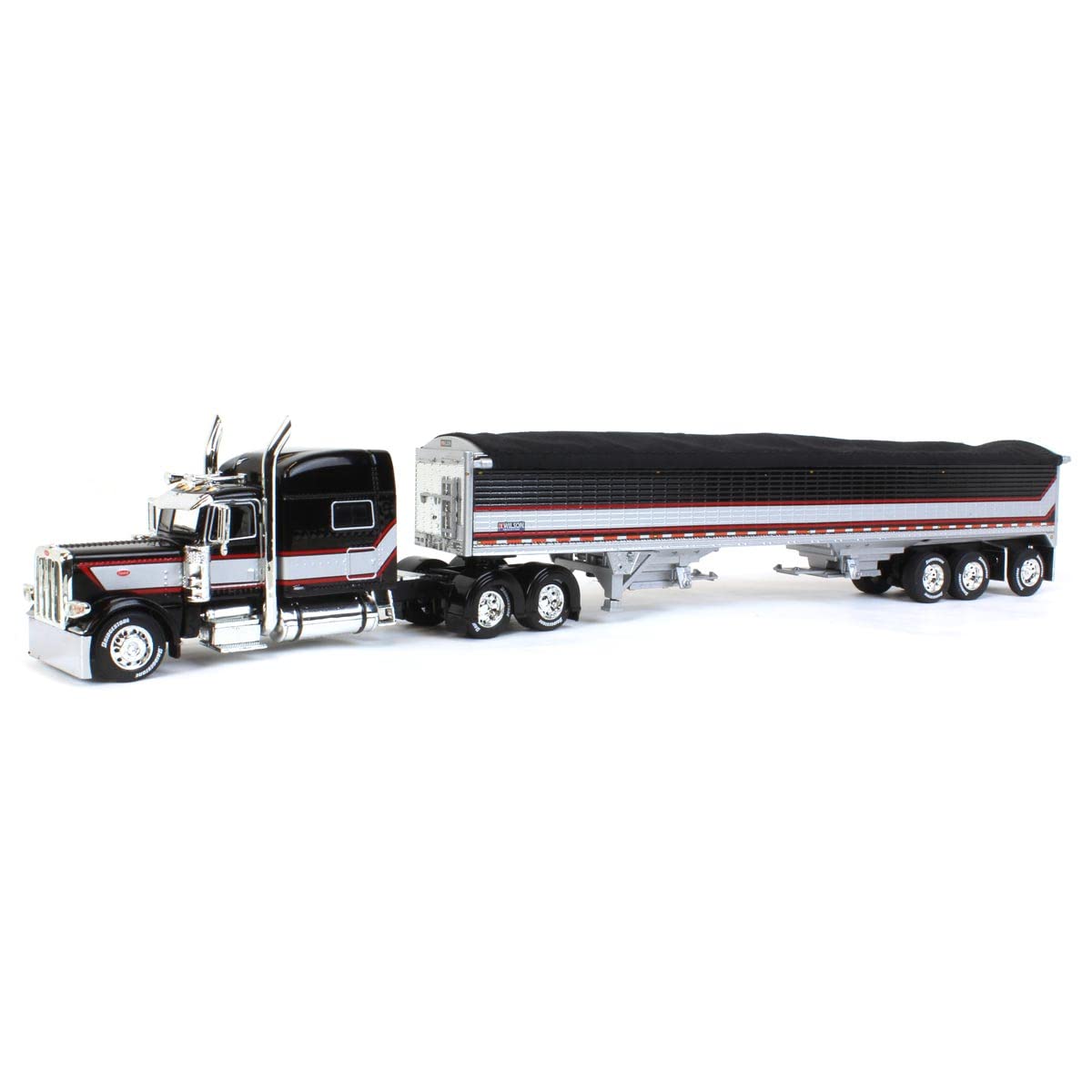 Buy Die Cast Promotions (DCP) 1/64 Black & Silver Peterbilt 389 w/ 50
