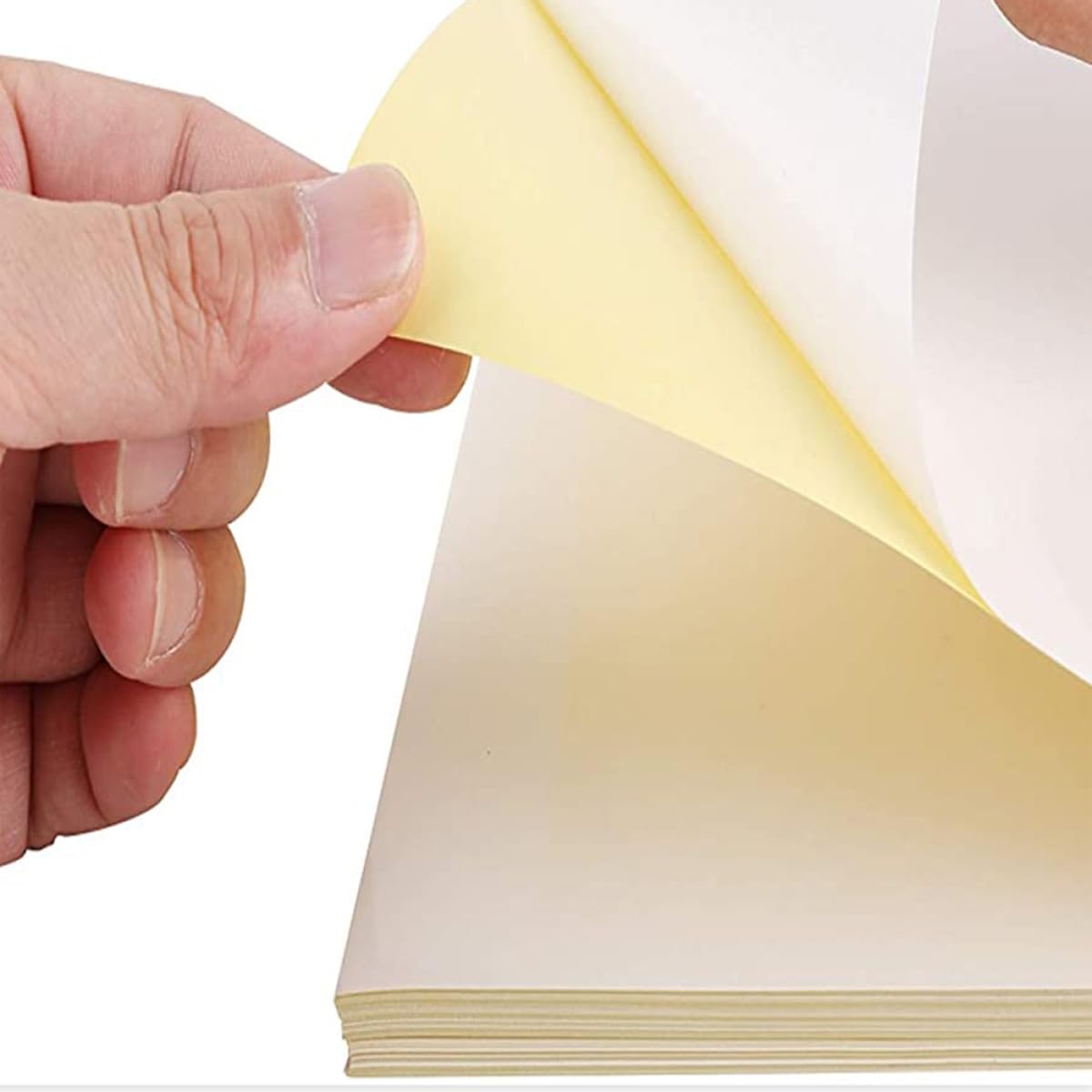100 Stück Selbstklebendes Etikettenpapier Weiß Glänzendes Bedruckbares Klebepapier für und Laserdrucker Ablösbar Vielseitig für Büro Schule und Zuhause Geeignet